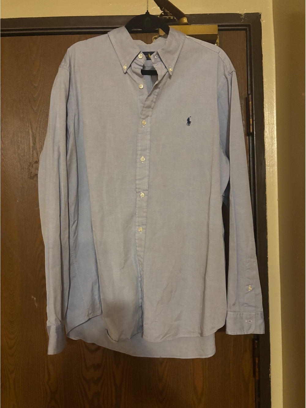Vintage Ralph Lauren Light Blue Cotton Button-Down Oxford Shirt